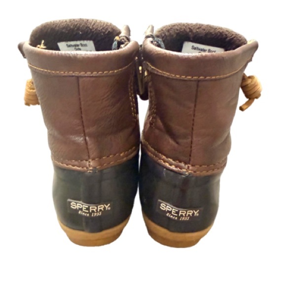 Sperry Kids Girls 10 Saltwater Duck Boots Minimal Wear Great Condition - Picture 5 of 7